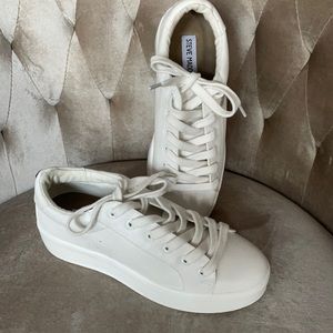 Steve Madden thick sole white sneakers